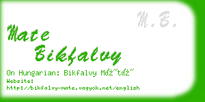 mate bikfalvy business card